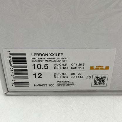 【中古美品】【メンズ】 NIKE ナイキ HV8453-100 LEBRON レブロン 22 スニーカー 靴 ハイカット 160-250704-rk-16-izu サイズ：28.5cm カラー：ホワイト×ブラック×ゴールド 万代Net店