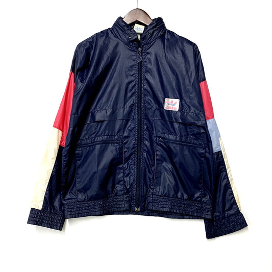 【中古品】【メンズ】 adidas アディダス NYLON JACKET ナイロンジャケット フィリピン製 アウター 146-250708-as-20-izu サイズ：L カラー：ネイビー 万代Net店