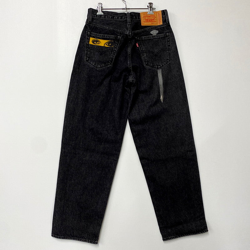 【中古美品】【メンズ】 Levi's リーバイス × UNDERCOVER アンダーカバー BIG-E BAGGY JEANS 001YZ-0000 バギー ジーンズ パンツ ボトムス 151-250706-as-10-izu サイズ：28×32 カラー：ブラック 万代Net店