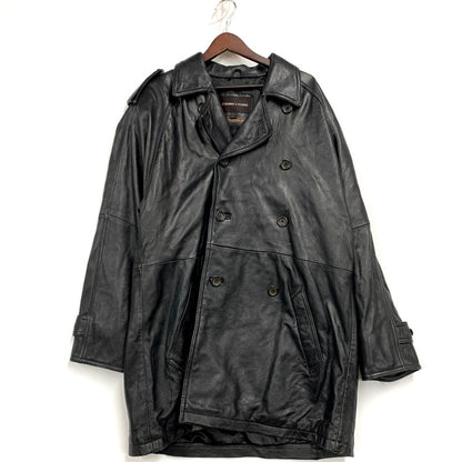 【現状渡し品】【メンズ】 D'HOMME A HOMME ドム アオム 44-198 SHEEPSKIN LEATHER JACKET シープスキン レザー ジャケット トップス アウター 146-250713-ya-06-izu サイズ：M カラー：BLACK 万代Net店