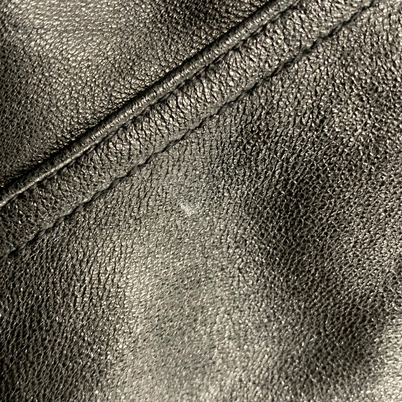 【現状渡し品】【メンズ】 D'HOMME A HOMME ドム アオム 44-198 SHEEPSKIN LEATHER JACKET シープスキン レザー ジャケット トップス アウター 146-250713-ya-06-izu サイズ：M カラー：BLACK 万代Net店