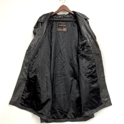 【現状渡し品】【メンズ】 D'HOMME A HOMME ドム アオム 44-198 SHEEPSKIN LEATHER JACKET シープスキン レザー ジャケット トップス アウター 146-250713-ya-06-izu サイズ：M カラー：BLACK 万代Net店