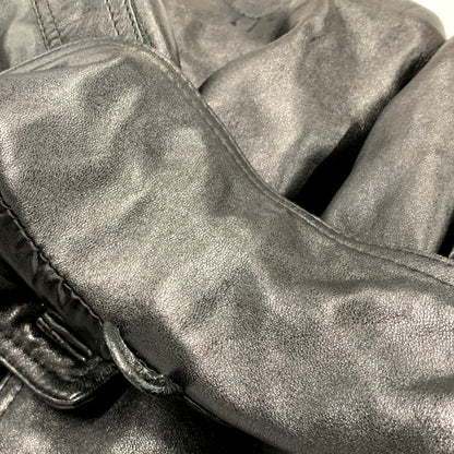 【現状渡し品】【メンズ】 D'HOMME A HOMME ドム アオム 44-198 SHEEPSKIN LEATHER JACKET シープスキン レザー ジャケット トップス アウター 146-250713-ya-06-izu サイズ：M カラー：BLACK 万代Net店