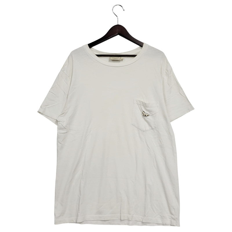 【現状渡し品】【メンズ】 MAISON KITSUNE メゾンキツネ SS POCKET TEE BM00107AT1515 ショートスリーブ ポケット Tシャツ 半袖 トップス 141-250710-as-52-izu サイズ：L カラー：ホワイト 万代Net店
