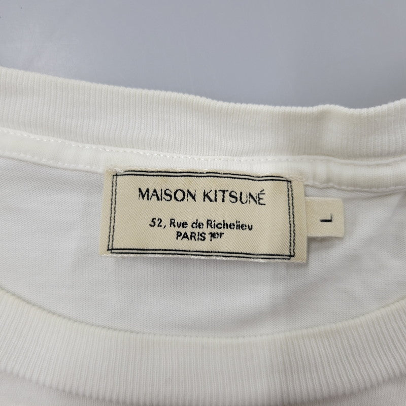 【現状渡し品】【メンズ】 MAISON KITSUNE メゾンキツネ SS POCKET TEE BM00107AT1515 ショートスリーブ ポケット Tシャツ 半袖 トップス 141-250710-as-52-izu サイズ：L カラー：ホワイト 万代Net店