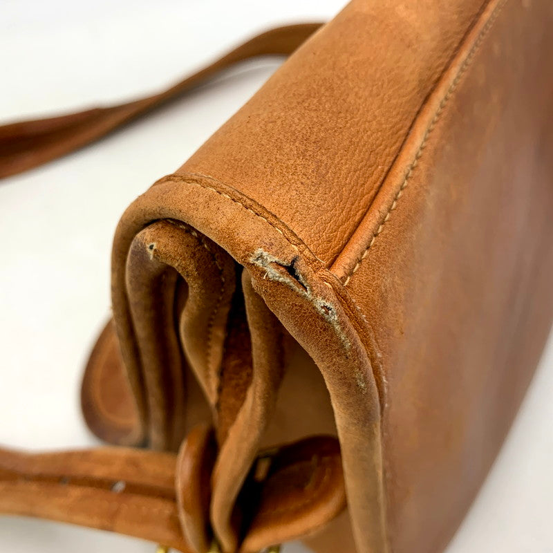 【現状渡し品】【メンズ/レディース】 OLD COACH オールド コーチ LEATHER SHOULDER BAG 122 レザー ショルダーバッグ USA製 カバン 鞄 180-250707-as-01-izu カラー：ブラウン 万代Net店