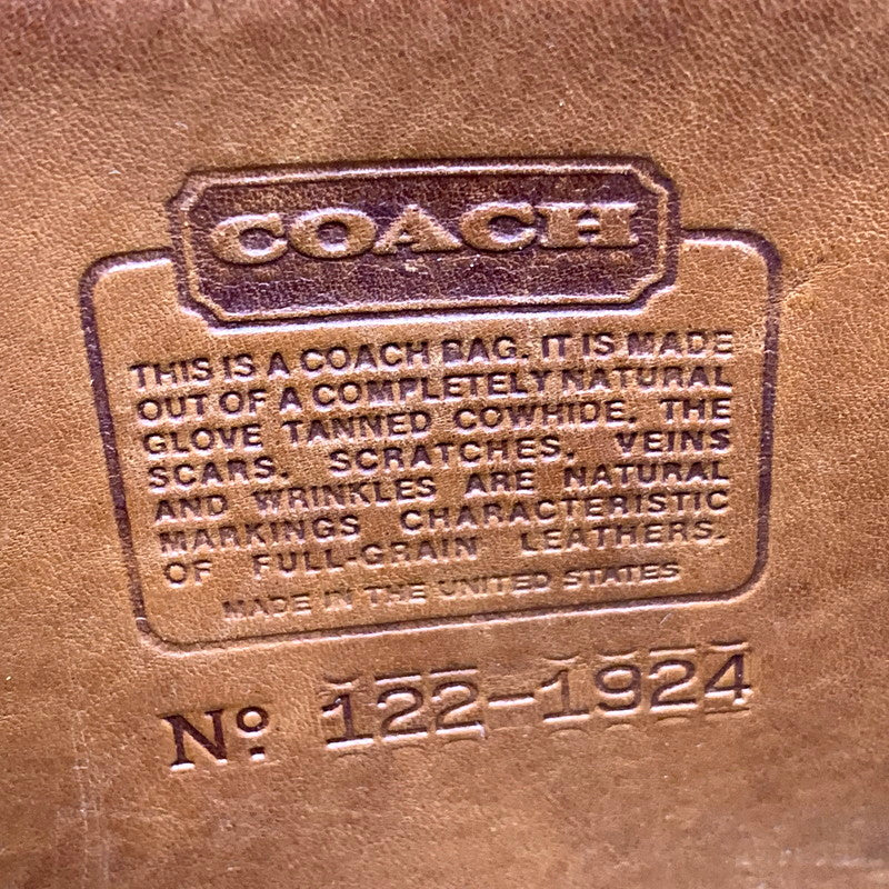 【現状渡し品】【メンズ/レディース】 OLD COACH オールド コーチ LEATHER SHOULDER BAG 122 レザー ショルダーバッグ USA製 カバン 鞄 180-250707-as-01-izu カラー：ブラウン 万代Net店