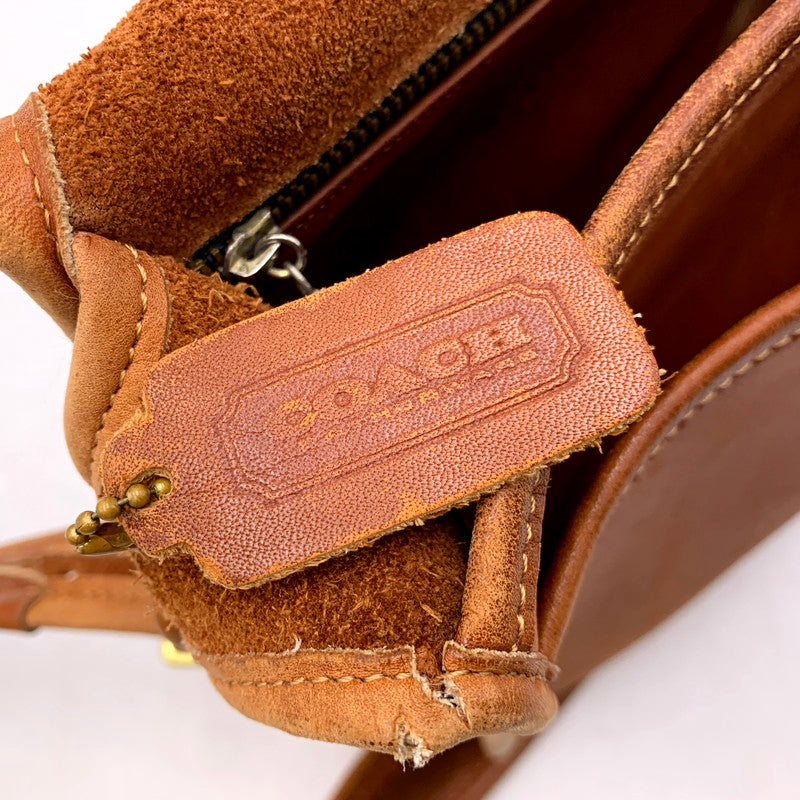 【現状渡し品】【メンズ/レディース】 OLD COACH オールド コーチ LEATHER SHOULDER BAG 122 レザー ショルダーバッグ USA製 カバン 鞄 180-250707-as-01-izu カラー：ブラウン 万代Net店