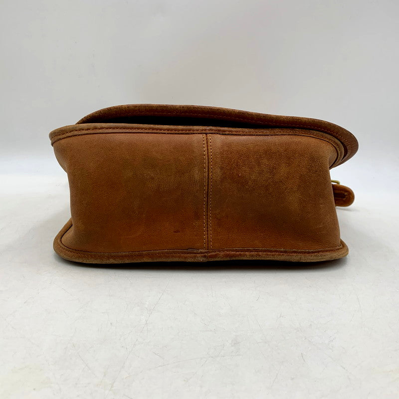 【現状渡し品】【メンズ/レディース】 OLD COACH オールド コーチ LEATHER SHOULDER BAG 122 レザー ショルダーバッグ USA製 カバン 鞄 180-250707-as-01-izu カラー：ブラウン 万代Net店