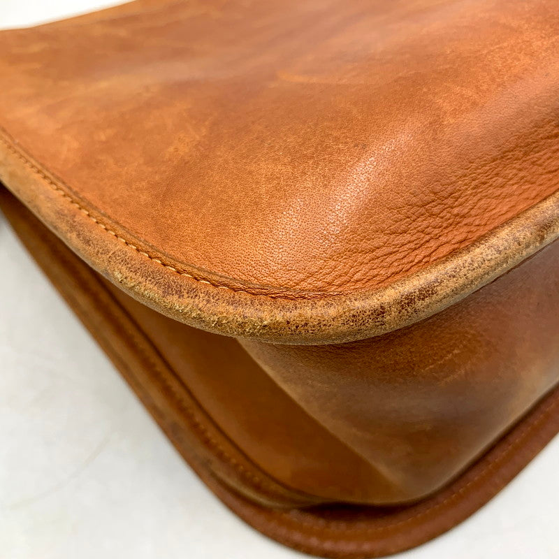 【現状渡し品】【メンズ/レディース】 OLD COACH オールド コーチ LEATHER SHOULDER BAG 122 レザー ショルダーバッグ USA製 カバン 鞄 180-250707-as-01-izu カラー：ブラウン 万代Net店