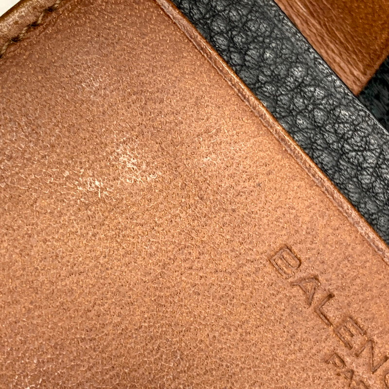 【中古品】 OLD BALENCIAGA オールド バレンシアガ LEATHER CARD CASE レザー カードケース 183-250712-rk-17-izu カラー：ブラック×ブラウン 万代Net店