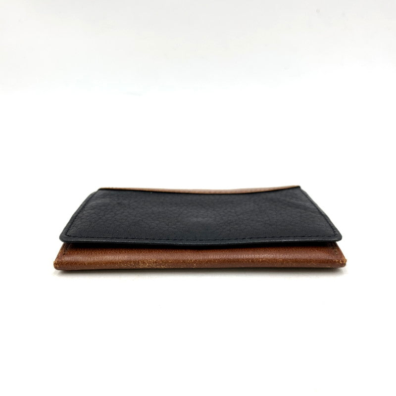 【中古品】 OLD BALENCIAGA オールド バレンシアガ LEATHER CARD CASE レザー カードケース 183-250712-rk-17-izu カラー：ブラック×ブラウン 万代Net店