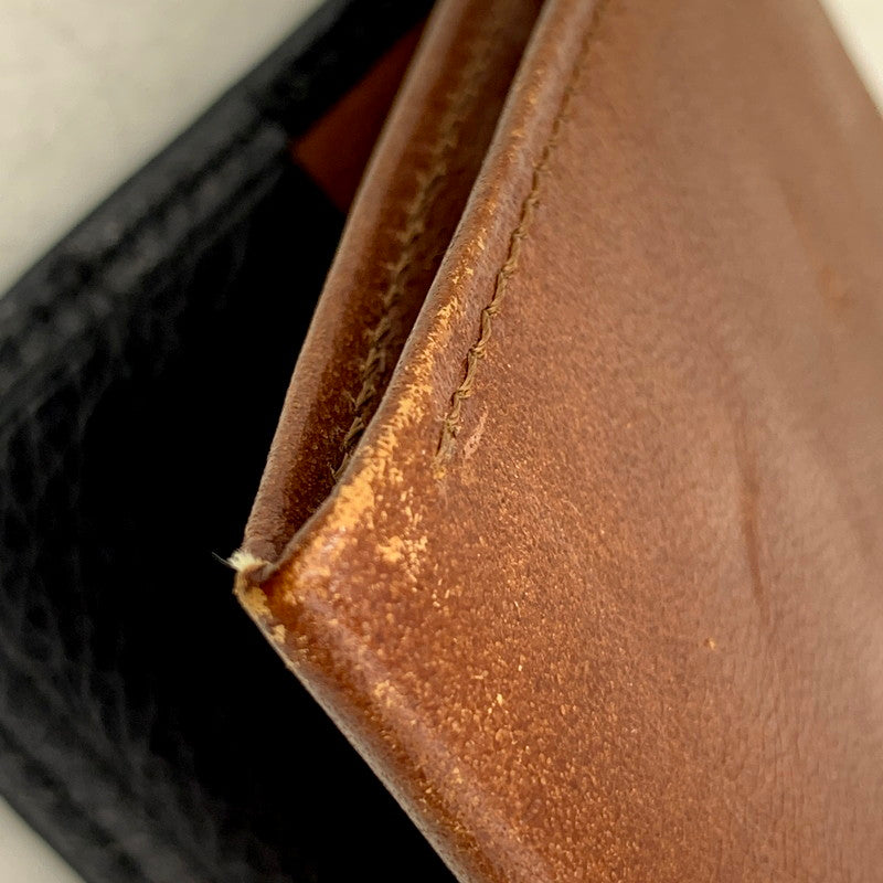 【中古品】 OLD BALENCIAGA オールド バレンシアガ LEATHER CARD CASE レザー カードケース 183-250712-rk-17-izu カラー：ブラック×ブラウン 万代Net店