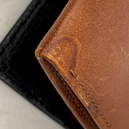 【中古品】 OLD BALENCIAGA オールド バレンシアガ LEATHER CARD CASE レザー カードケース 183-250712-rk-17-izu カラー：ブラック×ブラウン 万代Net店