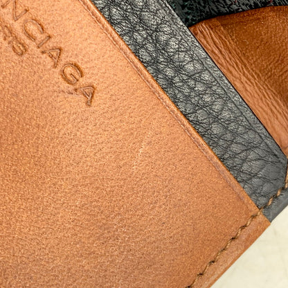【中古品】 OLD BALENCIAGA オールド バレンシアガ LEATHER CARD CASE レザー カードケース 183-250712-rk-17-izu カラー：ブラック×ブラウン 万代Net店