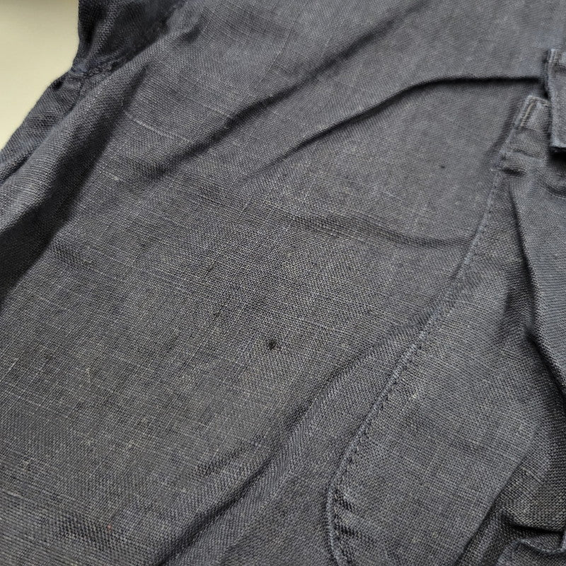 【中古品】【メンズ】 GIZ LACE LINEN SHIRT JUM4404 リネン シャツ トップス 140-250710-as-49-izu サイズ：2 カラー：ネイビー 万代Net店