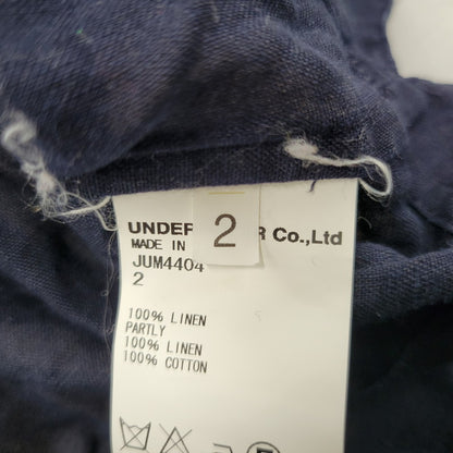 【中古品】【メンズ】 GIZ LACE LINEN SHIRT JUM4404 リネン シャツ トップス 140-250710-as-49-izu サイズ：2 カラー：ネイビー 万代Net店
