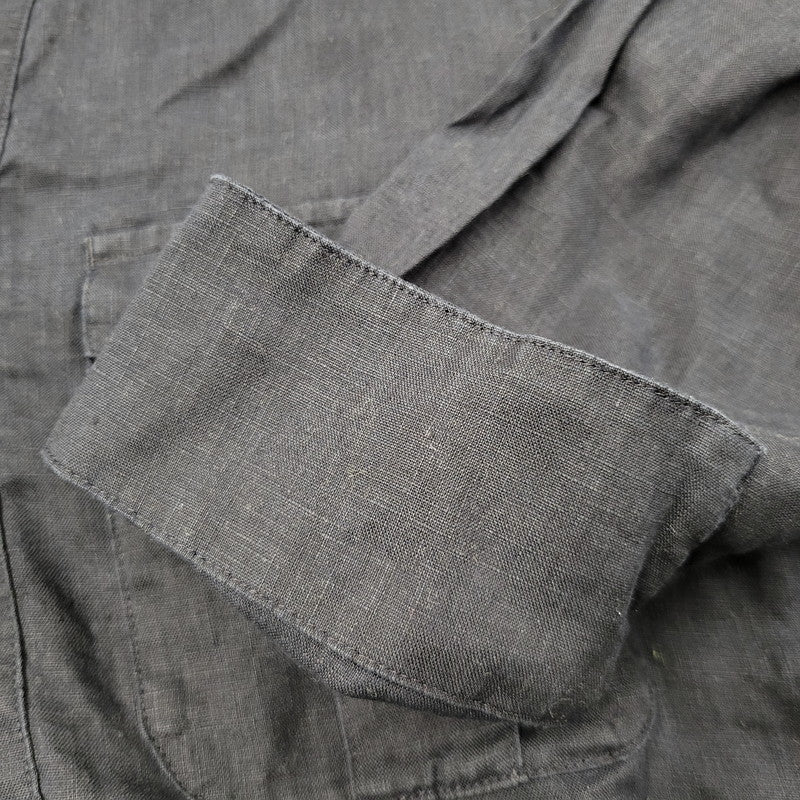 【中古品】【メンズ】 GIZ LACE LINEN SHIRT JUM4404 リネン シャツ トップス 140-250710-as-49-izu サイズ：2 カラー：ネイビー 万代Net店