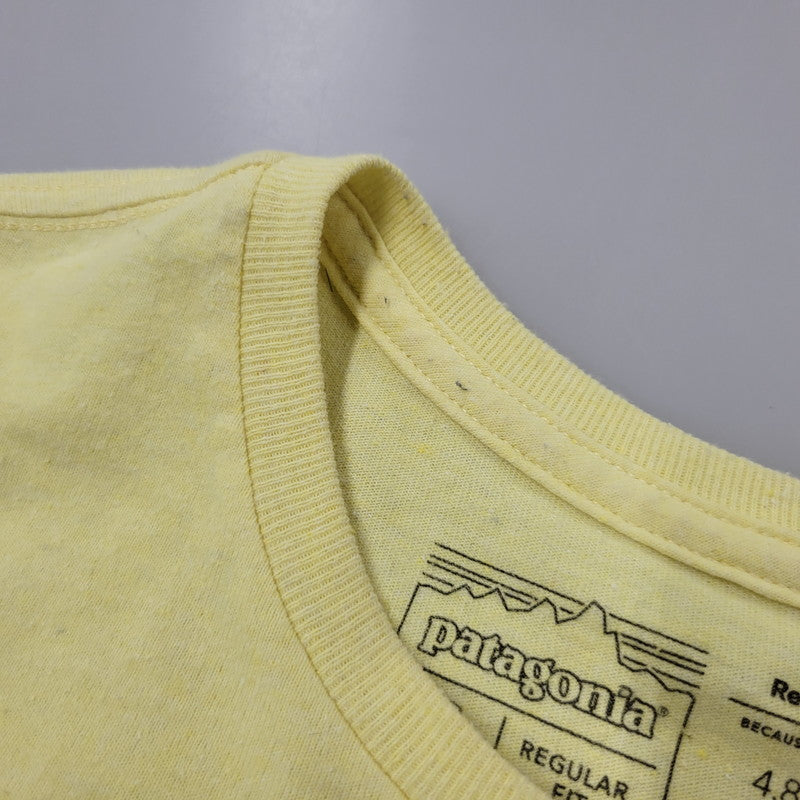 【中古品】【メンズ】 LINE LOGO RIDGE POCKET RESPONSIBILI-TEE 38511SP22 ライン ロゴ リッジ ポケット レスポンシビリティー 半袖 Tシャツ トップス 144-250731-as-14-izu サイズ：S カラー：イエロー 万代Net店