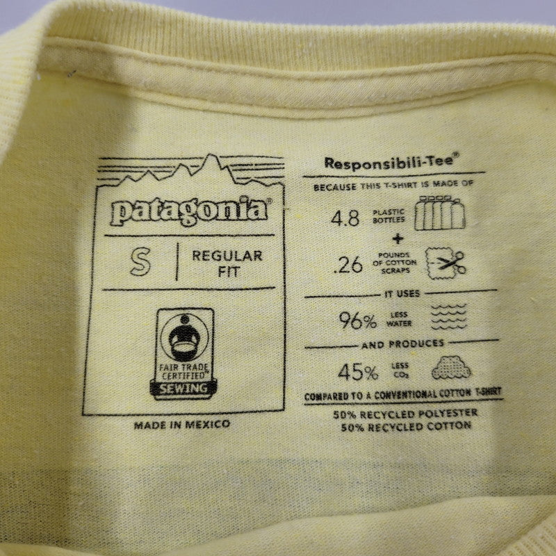 【中古品】【メンズ】 LINE LOGO RIDGE POCKET RESPONSIBILI-TEE 38511SP22 ライン ロゴ リッジ ポケット レスポンシビリティー 半袖 Tシャツ トップス 144-250731-as-14-izu サイズ：S カラー：イエロー 万代Net店