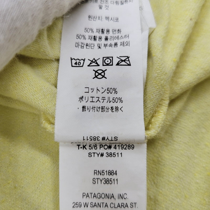 【中古品】【メンズ】 LINE LOGO RIDGE POCKET RESPONSIBILI-TEE 38511SP22 ライン ロゴ リッジ ポケット レスポンシビリティー 半袖 Tシャツ トップス 144-250731-as-14-izu サイズ：S カラー：イエロー 万代Net店