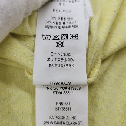 【中古品】【メンズ】 LINE LOGO RIDGE POCKET RESPONSIBILI-TEE 38511SP22 ライン ロゴ リッジ ポケット レスポンシビリティー 半袖 Tシャツ トップス 144-250731-as-14-izu サイズ：S カラー：イエロー 万代Net店