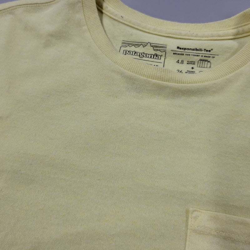 【中古品】【メンズ】 LINE LOGO RIDGE POCKET RESPONSIBILI-TEE 38511SP22 ライン ロゴ リッジ ポケット レスポンシビリティー 半袖 Tシャツ トップス 144-250731-as-14-izu サイズ：S カラー：イエロー 万代Net店
