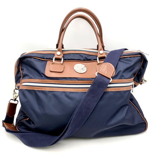 【中古品】【メンズ】 LIMONTA リモンタ ナイロン 2WAY BUSINESS BAG カバン ビジネス バッグ 188-250712-rk-12-izu カラー：ネイビー×ブラウン 万代Net店