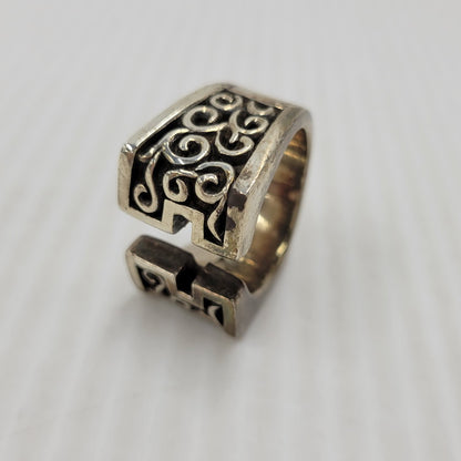 【現状渡し品】【メンズ/レディース】 USED SILVER RING シルバーリング W.C.刻印 925 カットクロスリング リング 指輪 アクセサリー 192-250716-km-07-izu カラー：シルバー 万代Net店