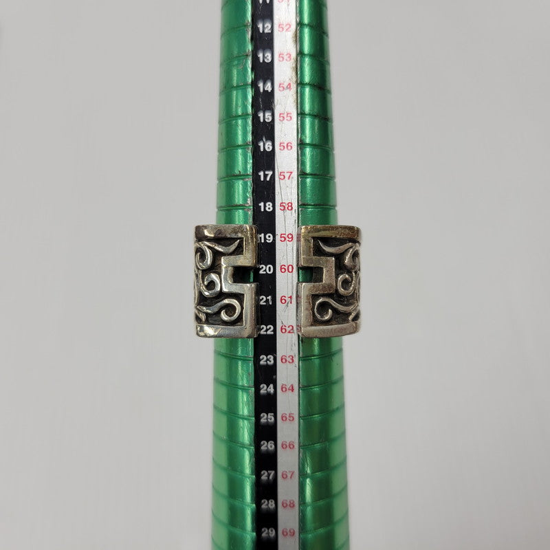 【現状渡し品】【メンズ/レディース】 USED SILVER RING シルバーリング W.C.刻印 925 カットクロスリング リング 指輪 アクセサリー 192-250716-km-07-izu カラー：シルバー 万代Net店