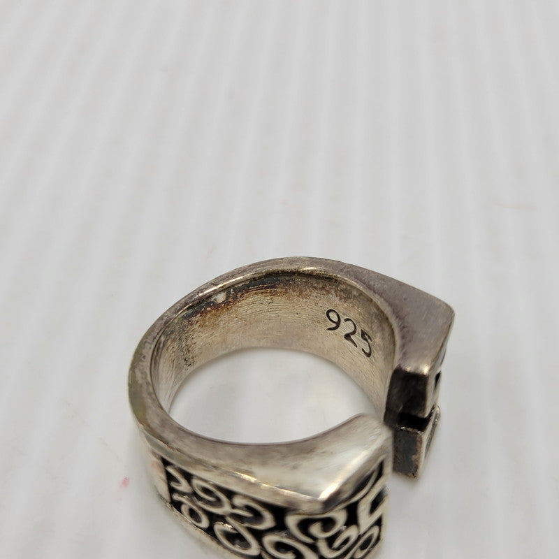 【現状渡し品】【メンズ/レディース】 USED SILVER RING シルバーリング W.C.刻印 925 カットクロスリング リング 指輪 アクセサリー 192-250716-km-07-izu カラー：シルバー 万代Net店