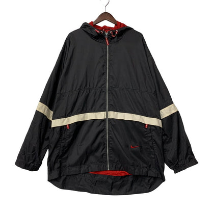 【中古品】【メンズ】 OLD NIKE オールド ナイキ 白タグ MESH LINER OVER NYLON JACKET メッシュ ライナー オーバー ナイロン ジャケット 146-250716-rk-05-izu サイズ：L カラー：ブラック 万代Net店