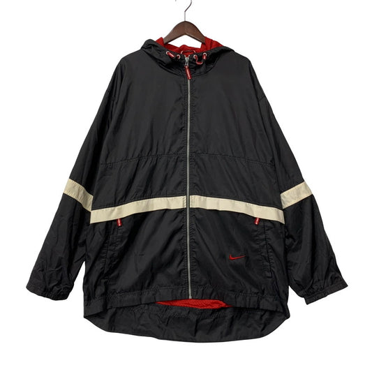 【中古品】【メンズ】 OLD NIKE オールド ナイキ 白タグ MESH LINER OVER NYLON JACKET メッシュ ライナー オーバー ナイロン ジャケット 146-250716-rk-05-izu サイズ：L カラー：ブラック 万代Net店
