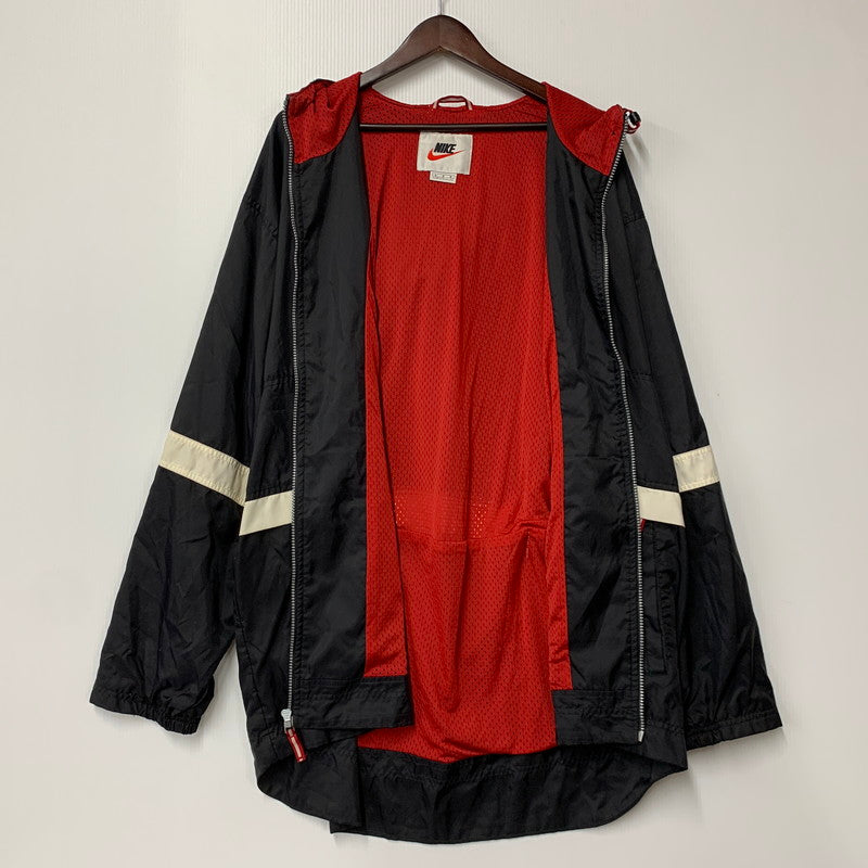 【中古品】【メンズ】 OLD NIKE オールド ナイキ 白タグ MESH LINER OVER NYLON JACKET メッシュ ライナー オーバー ナイロン ジャケット 146-250716-rk-05-izu サイズ：L カラー：ブラック 万代Net店