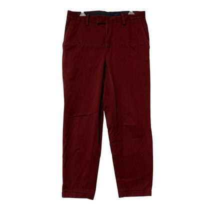【中古品】【メンズ】 UCQ4516-1 DOUBLE FRONT CROPPED SLACKS ダブル フロント クロップド スラックス パンツ 151-250716-rk-11-izu サイズ：2 カラー：ボルドー 万代Net店