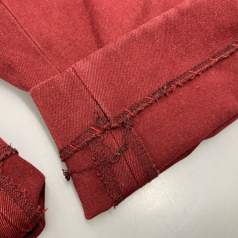 【中古品】【メンズ】 UCQ4516-1 DOUBLE FRONT CROPPED SLACKS ダブル フロント クロップド スラックス パンツ 151-250716-rk-11-izu サイズ：2 カラー：ボルドー 万代Net店