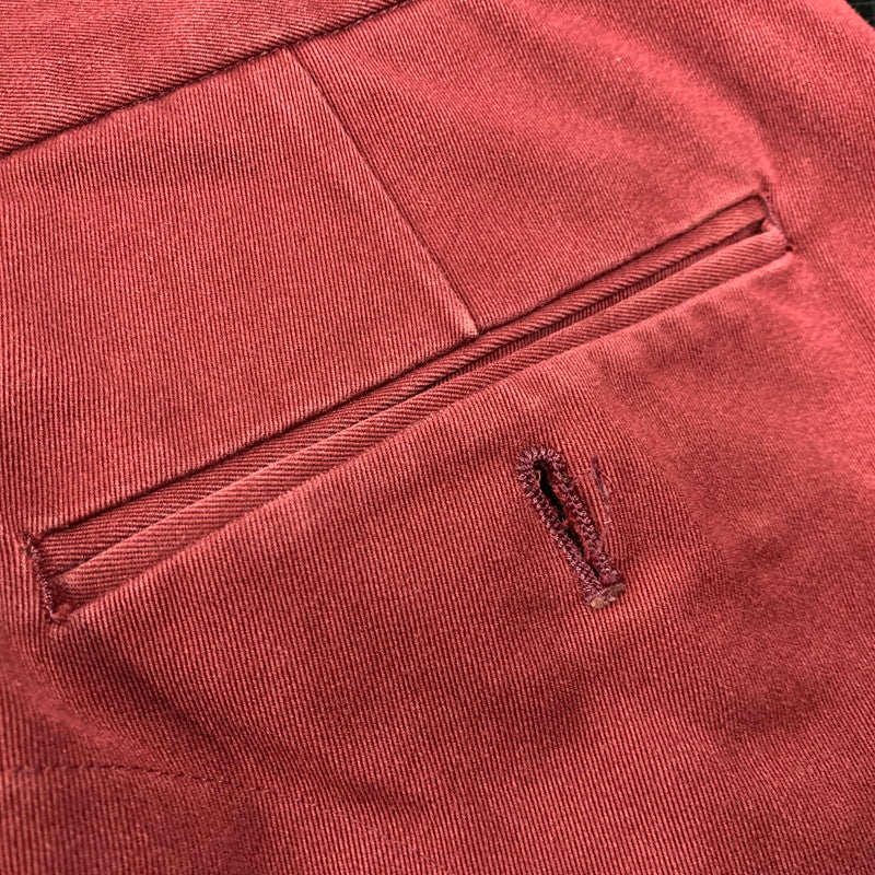 【中古品】【メンズ】 UCQ4516-1 DOUBLE FRONT CROPPED SLACKS ダブル フロント クロップド スラックス パンツ 151-250716-rk-11-izu サイズ：2 カラー：ボルドー 万代Net店