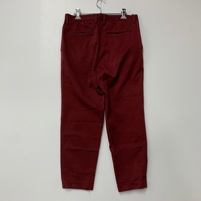 【中古品】【メンズ】 UCQ4516-1 DOUBLE FRONT CROPPED SLACKS ダブル フロント クロップド スラックス パンツ 151-250716-rk-11-izu サイズ：2 カラー：ボルドー 万代Net店
