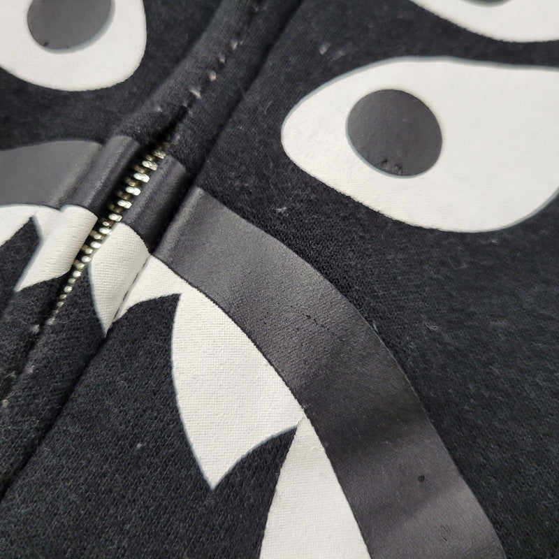 【中古品】【メンズ】 A BATHING APE アベイシングエイプ × BOUNTY HUNTER バウンティーハンター SHARK FULL ZIP HOODIE 001ZPD231921X シャーク フルジップ フーディー パーカー 長袖 トップス 142-250713-as-06-izu サイズ：XL カラー：ブラック 万代Net店