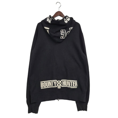 【中古品】【メンズ】 A BATHING APE アベイシングエイプ × BOUNTY HUNTER バウンティーハンター SHARK FULL ZIP HOODIE 001ZPD231921X シャーク フルジップ フーディー パーカー 長袖 トップス 142-250713-as-06-izu サイズ：XL カラー：ブラック 万代Net店