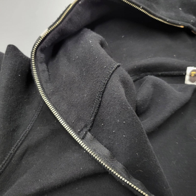 【中古品】【メンズ】 A BATHING APE アベイシングエイプ × BOUNTY HUNTER バウンティーハンター SHARK FULL ZIP HOODIE 001ZPD231921X シャーク フルジップ フーディー パーカー 長袖 トップス 142-250713-as-06-izu サイズ：XL カラー：ブラック 万代Net店