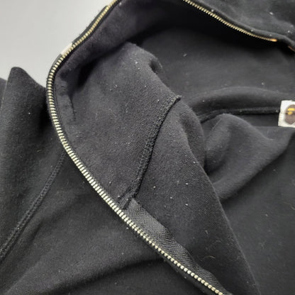 【中古品】【メンズ】 A BATHING APE アベイシングエイプ × BOUNTY HUNTER バウンティーハンター SHARK FULL ZIP HOODIE 001ZPD231921X シャーク フルジップ フーディー パーカー 長袖 トップス 142-250713-as-06-izu サイズ：XL カラー：ブラック 万代Net店