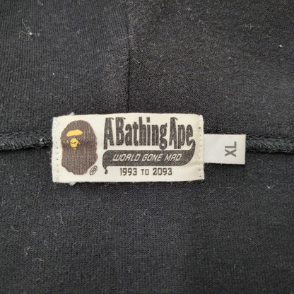 【中古品】【メンズ】 A BATHING APE アベイシングエイプ × BOUNTY HUNTER バウンティーハンター SHARK FULL ZIP HOODIE 001ZPD231921X シャーク フルジップ フーディー パーカー 長袖 トップス 142-250713-as-06-izu サイズ：XL カラー：ブラック 万代Net店