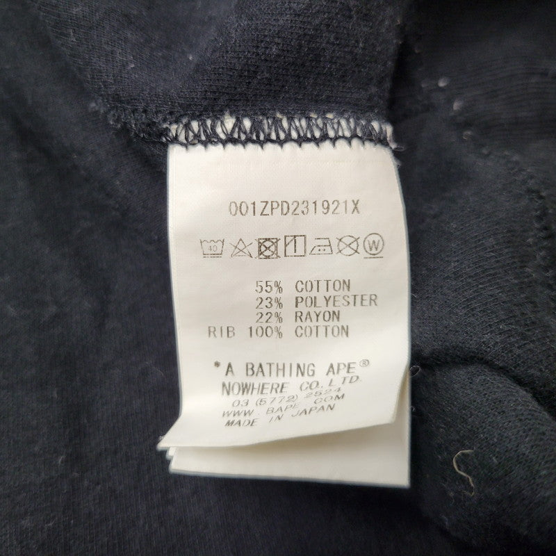 【中古品】【メンズ】 A BATHING APE アベイシングエイプ × BOUNTY HUNTER バウンティーハンター SHARK FULL ZIP HOODIE 001ZPD231921X シャーク フルジップ フーディー パーカー 長袖 トップス 142-250713-as-06-izu サイズ：XL カラー：ブラック 万代Net店