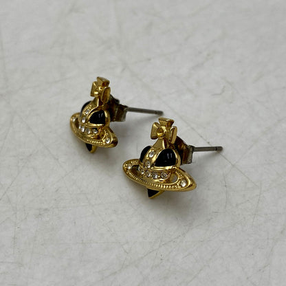 【中古品】【レディース】 Vivienne Westwood ヴィヴィアンウエストウッド 両耳用 HEART ORB PIERCE ハートオーブピアス アクセサリー 小物 192-250718-ma-04-izu カラー：BLACK/GOLD 万代Net店