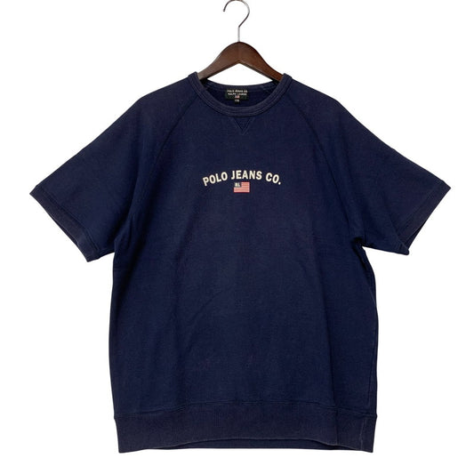 【中古品】【メンズ】 RALPH LAUREN ラルフローレン JEANS CO SS SWEATSHIRT スウェット 半袖 シャツ 146-250716-rk-09-izu サイズ：170 カラー：ネイビー 万代Net店