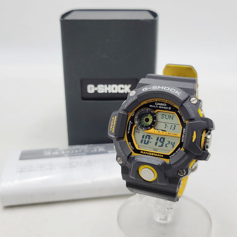 【中古品】【メンズ/レディース】 G-SHOCK ジーショック MASTER OF G-LAND RANGEMAN GW-9400YJ マスターオブGランド レンジマン デジタル 腕時計 196-250713-as-03-izu サイズ：55.2 × 53.5 × 18.2 mm カラー：ブラック×イエロー 万代Net店
