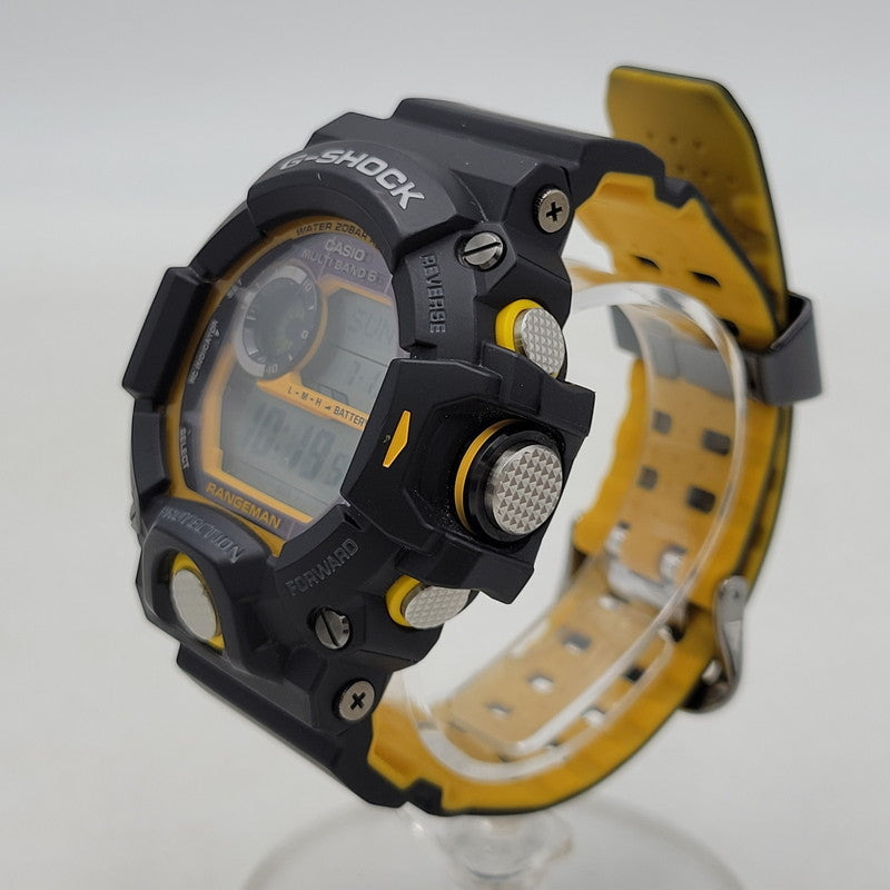 【中古品】【メンズ/レディース】 G-SHOCK ジーショック MASTER OF G-LAND RANGEMAN GW-9400YJ マスターオブGランド レンジマン デジタル 腕時計 196-250713-as-03-izu サイズ：55.2 × 53.5 × 18.2 mm カラー：ブラック×イエロー 万代Net店