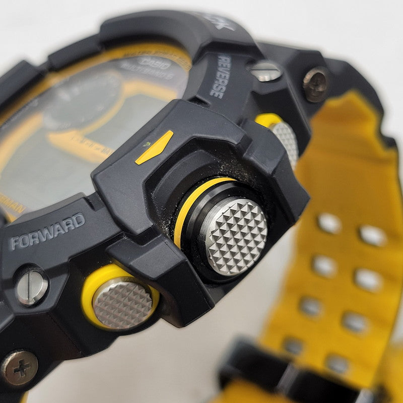 【中古品】【メンズ/レディース】 G-SHOCK ジーショック MASTER OF G-LAND RANGEMAN GW-9400YJ マスターオブGランド レンジマン デジタル 腕時計 196-250713-as-03-izu サイズ：55.2 × 53.5 × 18.2 mm カラー：ブラック×イエロー 万代Net店
