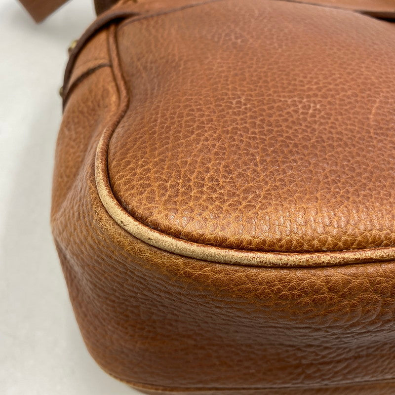 【中古品】【メンズ/レディース】 OLD RALPH LAUREN オールド ラルフローレン LEATHER SHOULDER BAG レザー ショルダーバッグ カバン 鞄 188-250714-as-24-izu カラー：ブラウン 万代Net店